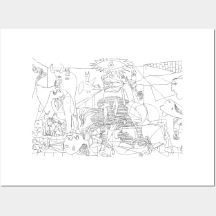 Guernica Line Art Posters and Art